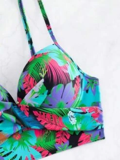Tropical Print Push Up Shorts Bikini Swimsuit -Curated Swimwear 1682302734e4bc35100adae7cdd3e5871641b3e7f2 thumbnail 405x552