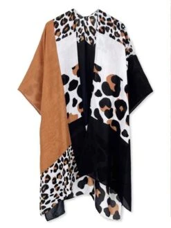 Leopard Print Batwing Sleeve Asymmetrical Hem Kimono -Curated Swimwear 1682332031bc3eea38acfb4f44f4f66b3f7c062400 thumbnail 405x552