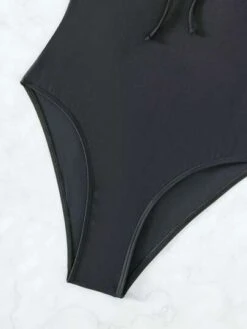 Ruffle Trim Tie Front Ruched Bust One Piece Swimsuit -Curated Swimwear 16823868304c9414c60b9e97e6d5458325db582a2d thumbnail 405x552