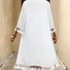 SHEIN VCAY Tassel Trim Open Front Kimono Without Cami Top -Curated Swimwear 1682387253eebd76f8ae08c8190dfe41e098e92d00 thumbnail 405x552