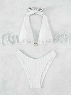 BOUDOIRCORE Solid Halter Bikini Swimsuit -Curated Swimwear 16823921580a4cfdde679365bc7b14c5c15c3b58ff thumbnail 405x552