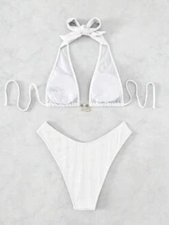 BOUDOIRCORE Solid Halter Bikini Swimsuit -Curated Swimwear 1682392163e36ea7b6556559f36a1f7089edc003a6 thumbnail 405x552