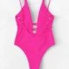 Plunge Neckline Tie Front One Piece Swimsuit -Curated Swimwear 16825922231b8808dfd5aa1074524d6effb1864c6a thumbnail 405x552
