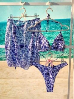 Floral Print Halter Triangle Bikini Swimsuit With Beach Skirt -Curated Swimwear 168308277304c1f8df8f1a2dd3e8ba679ca0a45f7b thumbnail 405x552