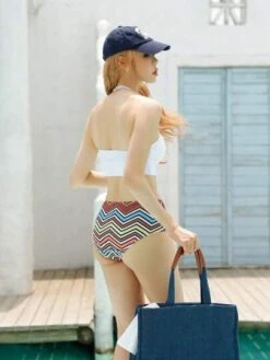 Chevron High Waisted Bikini Swimsuit -Curated Swimwear 16831868139f46a03cb1a60d2c10807420b68bd418 thumbnail 405x552