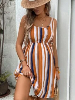 SHEIN Maternity Striped Drawstring Waist Dress -Curated Swimwear 16832020246aba181c24f78a7e54634c8884afef77 thumbnail 405x552