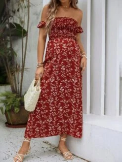 SHEIN Maternity Ditsy Floral Print Off Shoulder Top & Split Thigh Skirt -Curated Swimwear 1683202127c174e6ba7b1e405cb4a83c46e131eb24 thumbnail 405x552