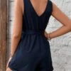 SHEIN Maternity Button Front Belted Tank Romper -Curated Swimwear 16832734747bac2e9d346d93c016434ac5ae119f5b thumbnail 405x552