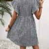 SHEIN Maternity Gingham Print Ruffle Trim Smock Dress -Curated Swimwear 1683341259c674fdd2cd4465b75beb0add9169ee4c thumbnail 405x552