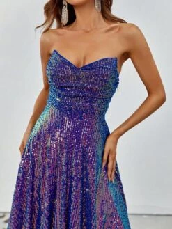 Ruched Front Sequin Tube Dress -Curated Swimwear 1683345654ef4e0584643a1d47d410b8f4e824e8d5 thumbnail 405x552