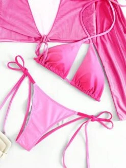 Tie Front Halter Bikini Swimsuit With Cover Up -Curated Swimwear 1683509152c867f0ac4e7c19d92ddc6ce86302239e thumbnail 405x552