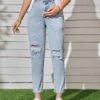 SHEIN Maternity High Waist Ripped Mom Fit Jeans -Curated Swimwear 1683628358ed4603d4b34661b644c5fb0f275d8716 thumbnail 405x552