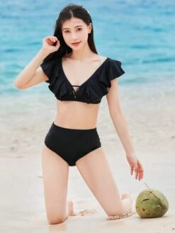 Ruffle Trim Bikini Swimsuit -Curated Swimwear 1683687203fba25f100e49b5959ee5a12e790b0cd6 thumbnail 405x552