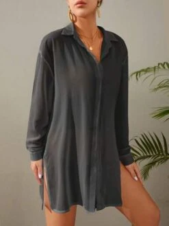 SHEIN Maternity Button Front Drop Shoulder Kimono -Curated Swimwear 16836960875ddee95d129292644f20831330427037 thumbnail 405x552