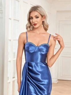 Ruched Bustier Satin Cami Formal Dress -Curated Swimwear 168371563303727a43307b34952bf9f4f926e00aa3 thumbnail 405x552