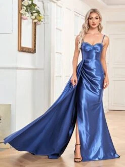 Ruched Bustier Satin Cami Formal Dress -Curated Swimwear 1683715636b95ab283c1e3cc4d830dd34c4c7ff909 thumbnail 405x552