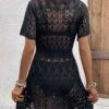 Knit Mix Solid Hollow Out Cover Up Dress -Curated Swimwear 168372796464795c9997ea2192cdc52fd22ac9d301 thumbnail 405x552