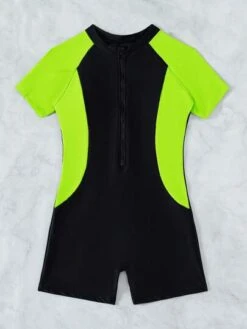 Colorblock Zipper Front One Piece Swimsuit -Curated Swimwear 1683793671ebe1a6bc8d214d484af77710a582e362 thumbnail 405x552