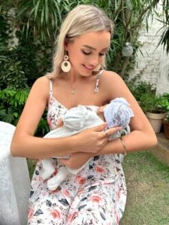 SHEIN Maternity 1pc Nursing Floral Print Ruched Detail Cami Dress -Curated Swimwear 1683793967d135cfeff5c69edcc8afcd1cb651bc85 thumbnail 405x552