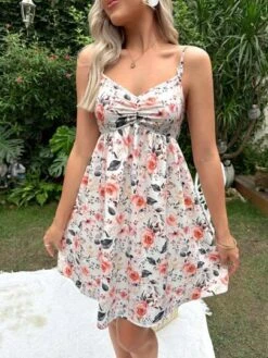 SHEIN Maternity 1pc Nursing Floral Print Ruched Detail Cami Dress -Curated Swimwear 1683793993987cef3857faf992595320162868c759 thumbnail 405x552