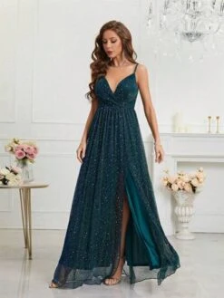 Split Thigh Glitter Cami Dress -Curated Swimwear 1683893543f8223faa18c63b38c9d8200ca65cc922 thumbnail 405x552