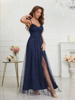 Split Thigh Mesh Cami Dress -Curated Swimwear 16838935870aab8fda0bb8ede7c1a23178b621e2d2 thumbnail 405x552