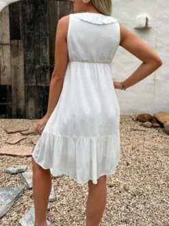 SHEIN Maternity Ruffle Trim Ruffle Hem Dress