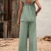 SHEIN Maternity Ruffle Trim Top & Wide Leg Pants -Curated Swimwear 16839528279335b826c418009caf421d4bf98ad6ab thumbnail 405x552