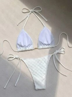 Halter Triangle Tie Side Bikini Swimsuit