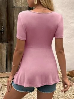 SHEIN Maternity Twist Front Solid Tee