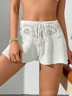 Hollow Out Cover Up Shorts -Curated Swimwear 16841155505dd5bfae9d7466474c6eee9cd9cd7a63 thumbnail 405x552