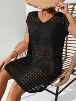 Hollow Out Batwing Sleeve Cover Up Dress Without Bikini -Curated Swimwear 1684149958d84e012b88e6e29c7d7dfa8508676c10 thumbnail 405x552