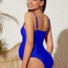 SHEIN Maternity Solid Twist Front One Piece Swimsuit -Curated Swimwear 16842214197baed01eee8334333a85305e33aa6d3a thumbnail 405x552