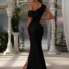 Asymmetrical Neck Ruched Split Thigh Formal Dress -Curated Swimwear 1684235138a04946e22e3b3e245d3fcd95fd1f1ad1 thumbnail 405x552