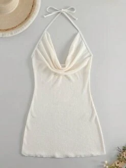 Solid Halter Cover Up -Curated Swimwear 168437654403f8da4ac5739f64b29729470a461d6d thumbnail 405x552