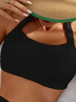 Solid Halter High Waisted Bikini Swimsuit -Curated Swimwear 16843942143127c3a0453277f3dcc4524a674ea5a7 thumbnail 405x552
