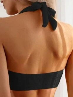 Solid Halter High Waisted Bikini Swimsuit -Curated Swimwear 1684394219db6a959d905d39fc005317f4d98e0a58 thumbnail 405x552