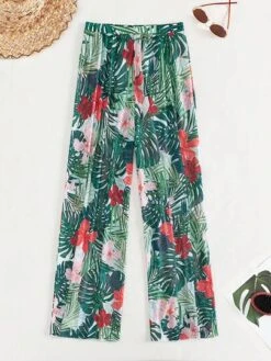 Tropical Print Cover Up Pants -Curated Swimwear 168439501702956d3b33a1402f6ad792f8801b2d20 thumbnail 405x552