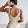 Plain Rib One Piece Swimsuit -Curated Swimwear 1684719127691caf59f29cd5ccb08bb4f59290e7ed thumbnail 405x552