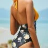 Floral Print Ruched Halter One Piece Swimsuit -Curated Swimwear 168472687607c2f7041404e4b96e7caaa8796e2412 thumbnail 405x552