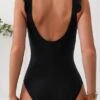 Ruffle Trim Tie Front Ruched Bust One Piece Swimsuit -Curated Swimwear 16847712624224386c2bc9018770aa0d1c940e3c32 thumbnail 405x552