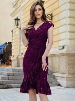 MIUSOL Solid Ruffle Trim Wrap Hem Party Dress -Curated Swimwear 1684805465ab862909e50f4cd57dada6a652dab222 thumbnail 405x552