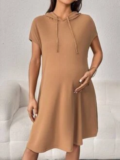 SHEIN Maternity Batwing Sleeve Drawstring Hooded Dress -Curated Swimwear 1684837884566fd870b52bac6aa10e1f9ca97084c2 thumbnail 405x552