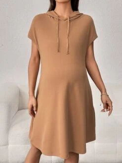 SHEIN Maternity Batwing Sleeve Drawstring Hooded Dress -Curated Swimwear 168483788785120960bed20d7fc4103408463d317d thumbnail 405x552