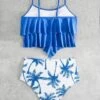 Tropical Print Ruffle Hem Ruched Bikini Swimsuit -Curated Swimwear 1684905594231fa6b91894f45b1196feb534bbc5cc thumbnail 405x552