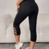 SHEIN Maternity Wide Waistband Criss Cross Hem Capri Leggings -Curated Swimwear 168498609585545686eeb587691e6acf886c48a95b thumbnail 405x552