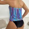 SHEIN Striped Bandeau Bikini Swimsuit -Curated Swimwear 1685065763430e35c83c2e9613ccd48e0e4fe41ec4 thumbnail 405x552