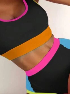 Colorblock Contrast Binding High Waisted Bikini Swimsuit -Curated Swimwear 1685349037932bf01255cc874b1f7b12fa0973119d thumbnail 405x552