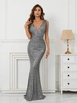 Mesh Insert Sequin Mermaid Hem Party Dress -Curated Swimwear 1685505714cd006972ce45eb6096a4869b33ce0842 thumbnail 405x552