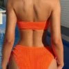 Two Tone Bandeau Bikini Swimsuit